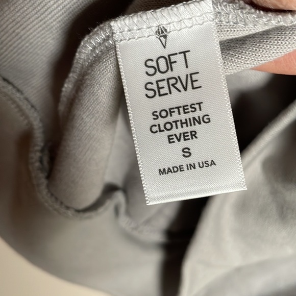 Soft Serve Cloud Cotton Gray Fleece Pullover Hoodie Size S - Picture 3 of 6